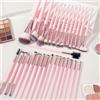 Generic Set di 30 pennelli da trucco professionali, morbidi pennelli sintetici per viso e occhi, per fondotinta, fard, ombretto, sopracciglia, labbra, cosmetici in crema liquida (rosa)