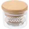 Healvian Coppa Per Pennelli Per Nail Art Con Coperchio, Piatto Dappen in Cristallo Con Rete in Acciaio Inossidabile, Strumento Per Manicure E Trucco
