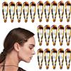 WhaleO 20 Pezzi Mollette Capelli Donna e Bambina, Fermagli per Capelli Donna e Ragazza, Accessori Capelli Donna e Bambina, Becchi d'Oca per Capelli, Art Déco, Marrone, Guscio di Tartaruga, A Scatto