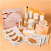 LAIKOU Skin Care Kit Viso Completo Vitamina C, 12 Pezzi Prodotti Skincare Kit | con Crema Siero Crema per Gli Occhi Detergente Viso Labbra Maschera Occhi Protezione Solare, per Donne Adolescente
