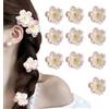 FOSDICK 10PCS Mini Fermagli per Capelli, Fiore per Capelli Ciliegio, Rose Flower Hair Clip, Clip di Fiori Fermagli per Donna Matrimonio Sposa Nozze Spiaggia Estive