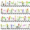 YinnFeen 60 Pezzi Fermagli Capelli Divertenti a Forma di Pianta, Fermagli Capelli Germogli di Soia Stili Assortiti, Clip Creativi con Fiori Germogli Fermagli Capelli Germoglio per Donna Feste Festival