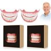 PHYNDR Set di 2 pezzi faccette dentali denti finti da applicare da soli Adattamento Naturale,Unisex Ideale per Uso Domestico e Riparazione Temporanea