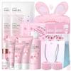Dongcill Kit per la Cura della Pelle Sakura 15 Pezzi,Include Detergente,Crema, Siero | Tonico,Siero per gli occhi,Maschera di fango,Maschera per dormire,Maschera per il viso,Maschera per le labbra e Accessori