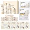 SHOWHEEL 17 Pezzi Riso Kit Skincare Viso Completo, Skincare Coreana Kit | Kit con Rice Toner, Crema Riso Viso, Maschera Occhi, Rassodante, Idratante, Non Grasso, Adatto a Tutti i Tipi di Pelle
