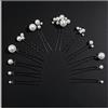 Zimocepuz Accessori per Capelli da Sposa, 12 pezzi Fermagli per Capelli con Perle, Fermagli Lily e Fermagli per Capelli, Set di 12 pezzi per Acconciature da Matrimonio