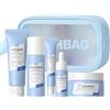 LAIKOU 7X Ceramide Set Skincare Viso Completo, Set Regalo per la Cura Della Pelle, 6Pcs Skincare Kit Completo con Detergente Viso Tonico Idratante Crema per Gli Occhi Siero Crema Borsa