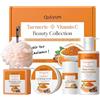 QUIYUM Set Regalo Corpo con Spugna Doccia per Esfoliazione e Idratazione | Set Skincare per Pulizia Profonda e Luminosità - Cofanetto Cura della Pelle per Donna e Uomo, Adatto a Tutti i Tipi di Pelle