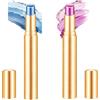 YTXZRRO 3 bastoncini per ombretti sfumati, matita per occhi in crema luccicante metallica, penna per ombretti impermeabile a lunga durata, pastello per trucco sfumabile (2pcs Blue + Purple)