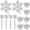 Syhood 12 Fermagli Capelli con Fiocco Neve di Natale a Spirale, Classico | Forcine in Lega, Strass Lucidi, Set di Fermagli, Mollette a Spirale in Cristallo, Accessori Capelli Natalizi