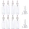 TYFGRT 8 Flaconi Spray Da 100 Ml E 2 Imbuti, Flaconi Spray Portatili, Flaconi Dispenser Per Cosmetici, Flaconi Spray In Plastica Trasparente, Flaconi Spray Per Profumo, Flaconi Spray Da Viaggio