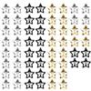 YAWYO 60 Pezzi Mollette Capelli Stella, Clip a Scatto in Metallo 3cm Fermagli Stella Carini per Donna e Bambina (Argento, Oro, Nero)
