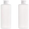 ericotry Confezione da 2 tubetti trasparenti ricaricabili da viaggio da 100 ml, 200 ml, 400 ml in plastica PE morbida per emulsioni, make up, cosmetici