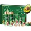 Yelewy Natale Set Skincare Idratante Formato,Skin Care Kit,Set Idratante Antietà, con Detergente,Tonico,Crema per Gli Occhi,Siero,Crema,Maschera Facciale,Set Regalo Natale per Donne, Ragazze (Avocado)