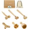 Real Earth Stories Kit Maderoterapia facciale - 6 pezzi set - Coppa svedese viso