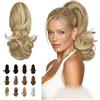 Sofeiyan Coda Capelli Extension,33 cm Coda Cavallo Capelli veri Pinza | Clip Lunga Coda di Cavallo Riccia in Estensione dei Capelli,Parrucchino Sintetico per Donne,1501#-S