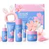 QUIYUM Set Regalo Viso al Collagene e Sakura, Kit Skincare Donna 8 Pezzi | Cofanetto Cura Viso: Routine Completa Glass Skin. Idratante, Rassodante, Illuminante e Anti-Prime Rughe per Pelli Giovani