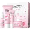 LAIKOU Set per la Cura Della Pelle Sakura, 4 pezzi Kit Viaggio Donna Skincare | Cura Della Pelle Del Viso con Detergente, Crema Occhi, Siero, Crema, per Adolescenti Ragazze Uomini Regalo
