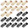 DAZISEN 24 Pezzi Snap Hair Clips Accessori Styling Antiscivolo Da Donna, Per Parrucchieri, Forniture Salone，Nero+Oro
