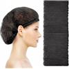 Generic Confezione da 100 cuffie da doccia usa e getta, in tessuto non tessuto, con fascia elastica, per saloni, spa, cucina, servizio alimentare, colore nero
