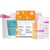 Veralab Easy Beauty Routine per Pelle Normale o Spenta, Travel Kit Skincare Completa con Olio Denso, Spumone, Crema Viso Wonder C Cream, Maschera Viso Happy Skin, Panno in Microfibra