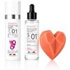 I Love Magenta Kit Bava di Lumaca e Acido Ialuronico 98% 3 in 1 | Siero + Crema Viso Antirughe + Detergente Solido - Set Skincare Viso Completo con Vitamina C, A, E, B3 Antiage