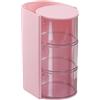 Uanqfegy Organizer per accessori per capelli - 3 livelli con cassetti girevoli, scatola trasparente per spugne per trucco, pennelli, elastici per capelli, organizer da tavolo per trucco