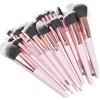 Generic Set di 30 pennelli da trucco professionali, pennelli sintetici di alta qualità per fondotinta, cipria, correttore e ombretto, kit da viaggio, ideale per la bellezza in movimento, rosa
