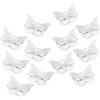 Fgnuay Butterfly Hair Clips, 12 Pieces Cute Metal Butterfly Hair Clips Hair Clip Accessories Hollow Butterfly Hair Clips for Ladies Girls Wedding Brides (Silver)