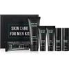 SONGVISON Kit per la cura della pelle maschile - Set completo anti-età con detergente viso quotidiano, scrub esfoliante, siero viso, crema contorno occhi, crema idratante mattina e notte per, 6 pezzi