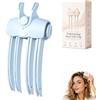Homaskylynn Wireless Heated Volumizing Root Lift Clip Cordless Hair Tool for Fine Flat | Rechargeable Bangs Portable Travel Styling Root Comb Quick Heat Setting Fluffy Bangs Crown Volume(Blue)