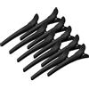 WANBY Fermaglio per capelli, 12 pezzi, nero, durevole, grande, per un facile styling e taglio