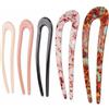 QBXMY7 5 forcine per capelli francesi per chignon, forcine per capelli a forma di U, delicate forcine per capelli per donne e ragazze, accessori per capelli per varie occasioni (5 colori)