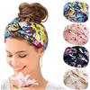 Kavya Fasce Per Capelli Donna, 4 Pezzi Fascia Per Capelli Donna Cotone Boho Annodato Fasce Per La Testa, Senza Scivolare Fascie Capelli Donne Per Sport, Lavoro, Uso Quotidiano(Blu)