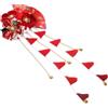 Gogogmee Fermaglio Giapponese Chioma Rosso per Donna e Ragazza | Stile Giapponese Classico, Leggero e Decorativo, Adatto a Viaggio e Festival, 1 Pezzo Colore Casuale Stile Casuale
