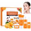 EHIOG Cofanetto Skincare Donna - Set Viso con Crema Idratante alla Vitamina C, Detergente e Siero Anti-Età, Schiarente per Macchie, Adatto a Tutti i Tipi di Pelle, Idea Regalo Perfetta