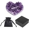Culinavog Ametista Pietra Naturale Vera Per Cristalloterapia, Drusa Di Ametista Vera 4-5 cm, Pietra Di Guarigione Per Meditazione, Calma Interiore, Intuizione E Decorazione Spirituale