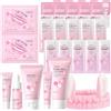 Dongcill 23 Pezzi Sakura Skin Care Set, per Ragazze e Donne | include Detergente, Siero, Maschera e Crema per Gli Occhi, Maschera per le Labbra, Mini Size da Viaggio Prodotti Skincare