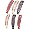 Mikinona Fermaglio a Forma di Pesce con Pietre Decorative, 6 Pezzi, Ps | Stile Moda, Uso Comodo e Antiscivolo, Riutilizzabili per Ballo e Nozze, Accessori Assortiti Stile Casuale
