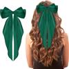 WLLHYF Fermagli per capelli con grande fiocco, fermagli a coda lunga, nastro francese, spille per capelli in morbido raso satinato, clip per capelli con fiocco in metallo, accessori anni 90 per feste