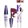 LYSdefeu Set di eyeliner per mascara e liquido, in fibra di seta 5D, Eyeliner liquido impermeabile e resistente alle macchie, mascara per arricciare la lunghezza e il volume a lunga durata, per il trucco degli