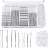 Xynovate 300 Pezzi Forcine per Capelli Mollette, Professionali Capelli U | Metallo Invisibili Fermagli, Cerchietti Trasparenti per Capelli con Scatola di Stoccaggio(Silver)