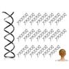 AOYEGIC 20 pezzi Fermagli per Capelli a Spirale, Accessori per Capelli a Spirale in Metallo per Acconciature Fai da Te, Fermagli Multiuso per Bambini, Donne, Uso Domestico, Uso in Ufficio, Uscite
