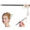 Lurrose, forcine per capelli cinesi, stile vintage, con perle, in legno, per donne e ragazze