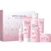 LAIKOU Set per la Cura Della Pelle Sakura 5 pezzi Kit Viaggio Skincare | Regalo Cura Della Persona Donna,con Detergente Tonico Crema Occhi Siero,per Natale San Valentino Compleanno Festa della Mamma