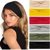 PROPOG Fascia Capelli Donna, 6 PCS Fasce per Capelli Antiscivolo Donna Yoga Headband Moda Fascia per Capelli Elastiche Fasce Capelli