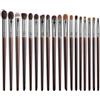 CNNONE Set di pennelli da trucco naturali, per ombretto, setole di capra, kit per trucco nabor kistey sfumatura pinceaux maquillage (18 pezzi)