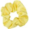 Blausky 4 elastici per capelli da donna, in raso, in seta, morbidi ed elastici, per capelli sottili e spessi, colore giallo