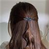 Aneneiceera Fermagli per Capelli da Sposa in Cristallo Blu Molan Fermagli per Capelli Neri con Strass Bling Copricapo da Sposa Copricapo Accessori per Capelli da Sposa in Cristallo per Donne(Farfalla)