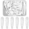 NATUCE 50PCS Mollette per Capelli Bambina Donne, 5CM Nero Fermagli per Capelli in Metallo, Accessori per Bambini, Carino Fermagli per Capelli, Capelli Antiscivolo Accessori per Ragazze (Bianco)